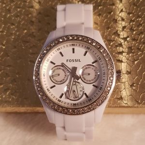 Fossil white watch 7inch